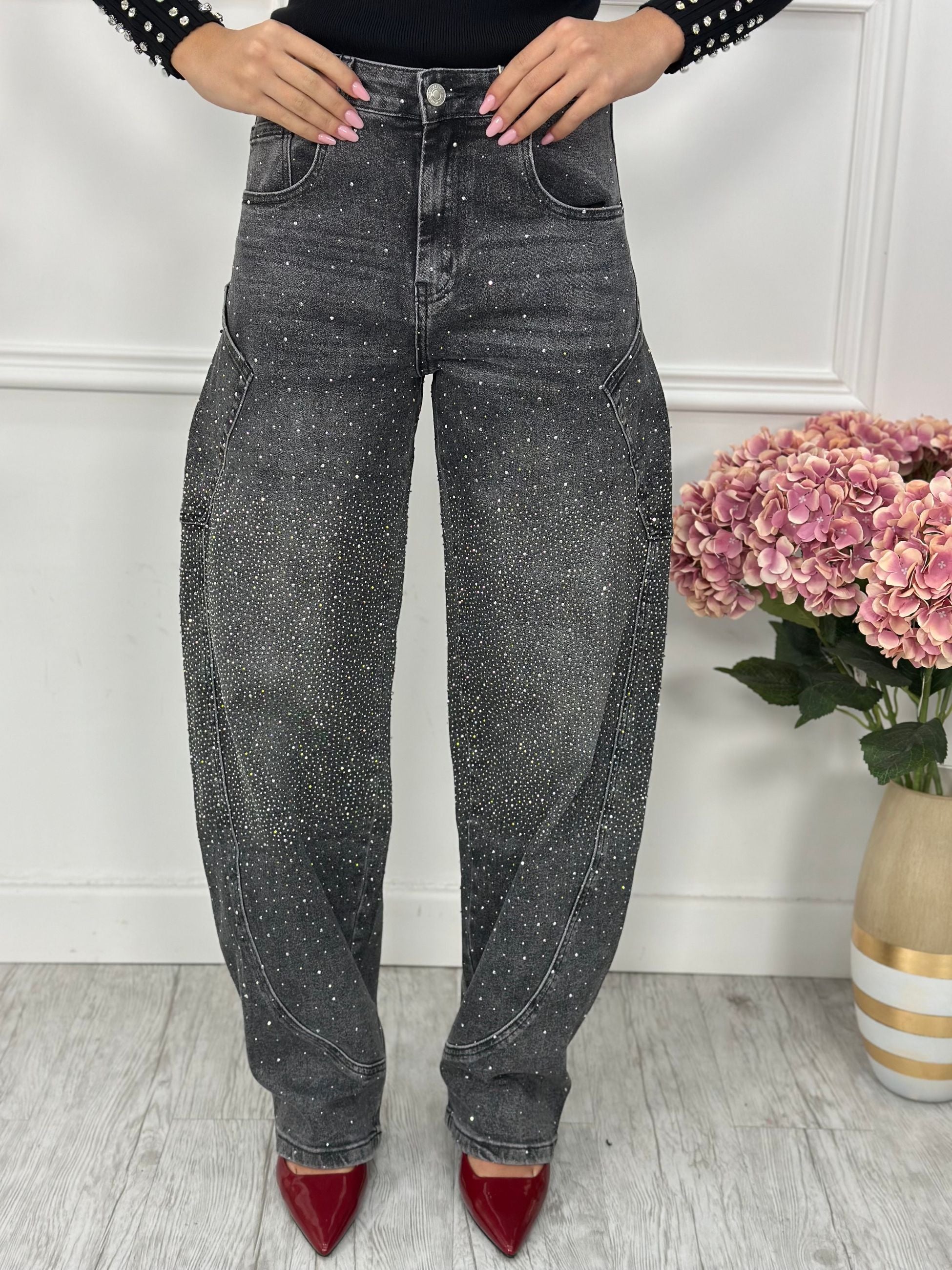 Jeans Balloon brillantini DX6013 (elastico)