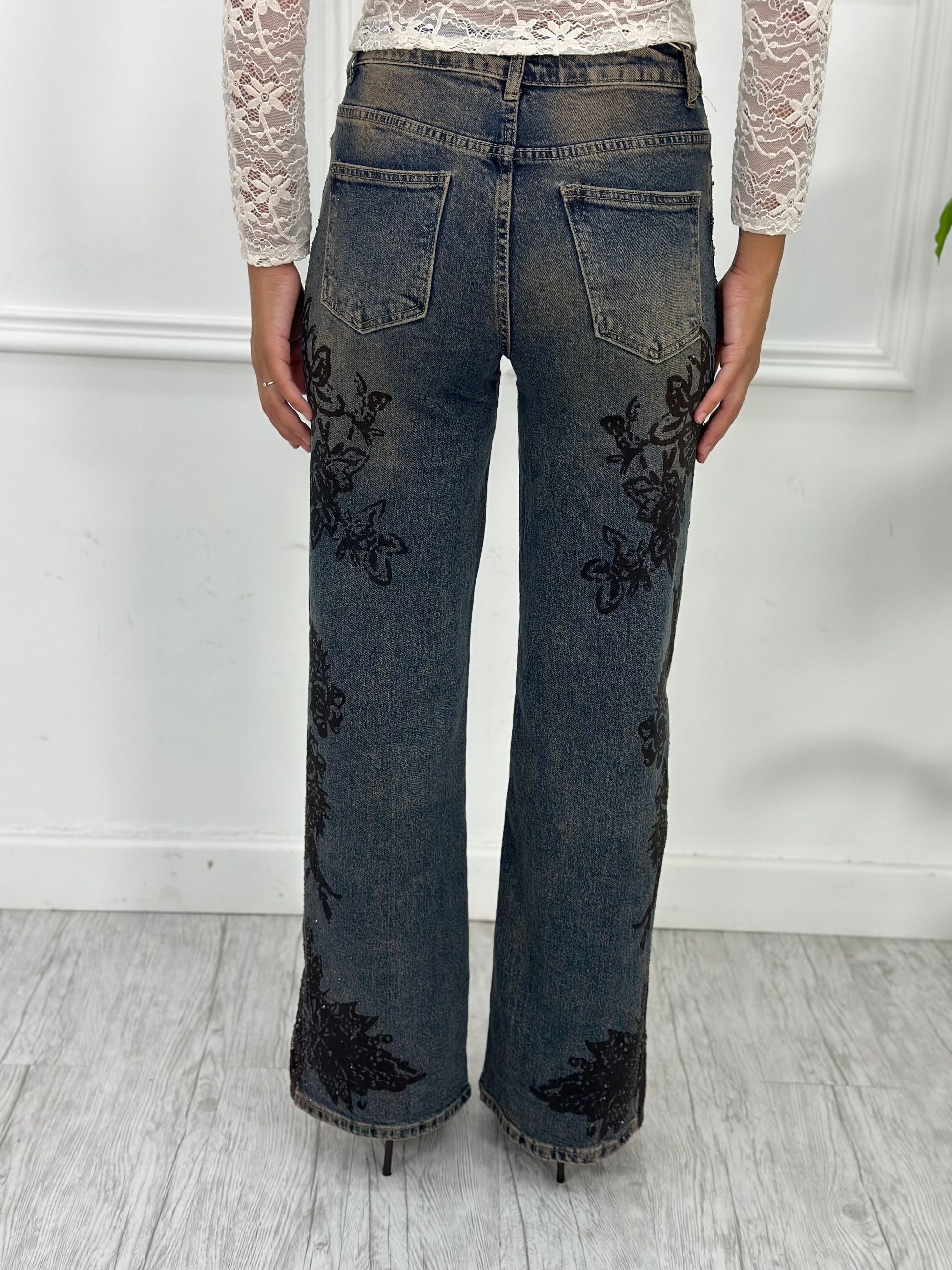 Jeans Palazzo T8109 (elastico)