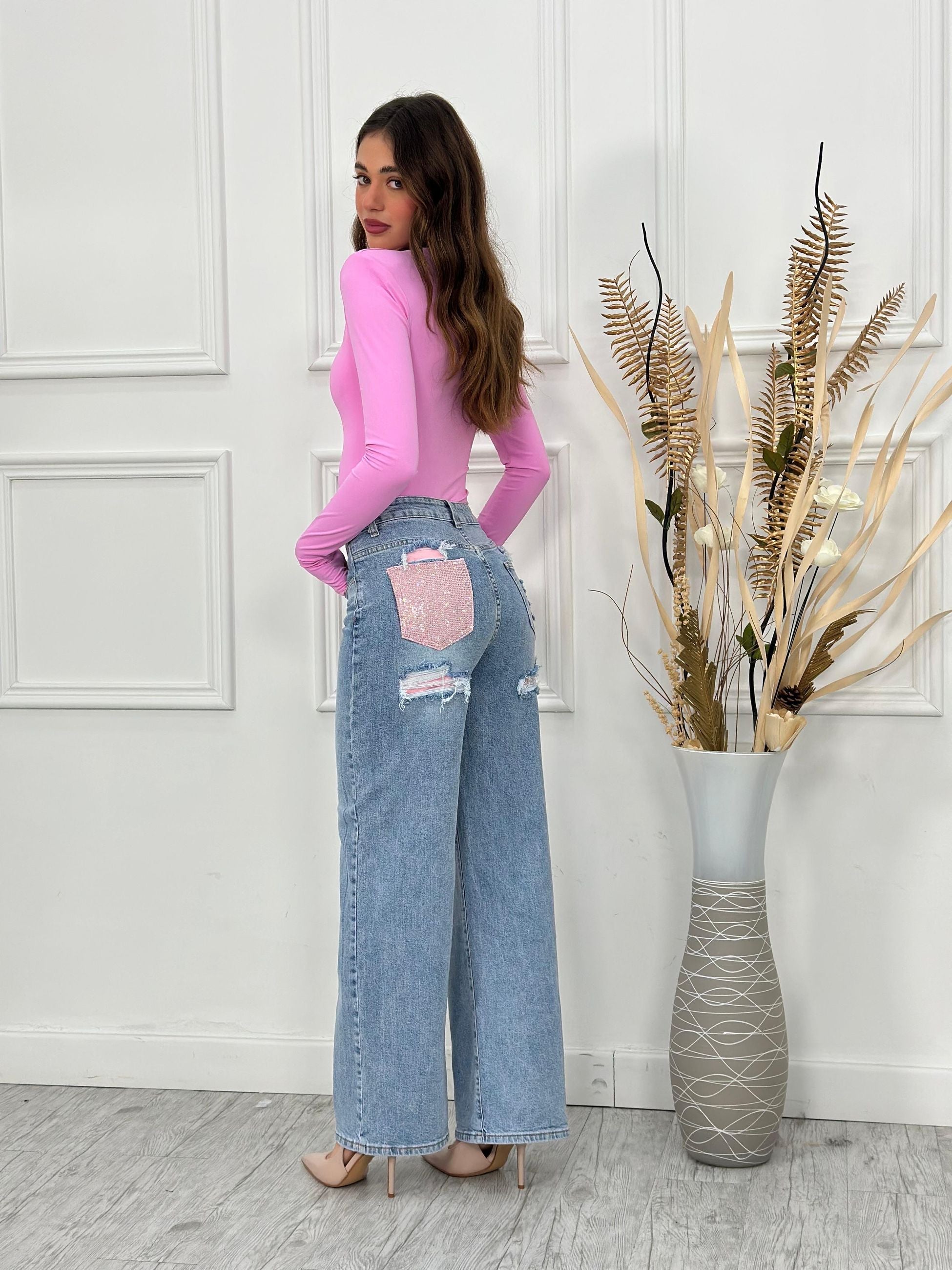 Jeans Palazzo LW1945 (poco elastico)