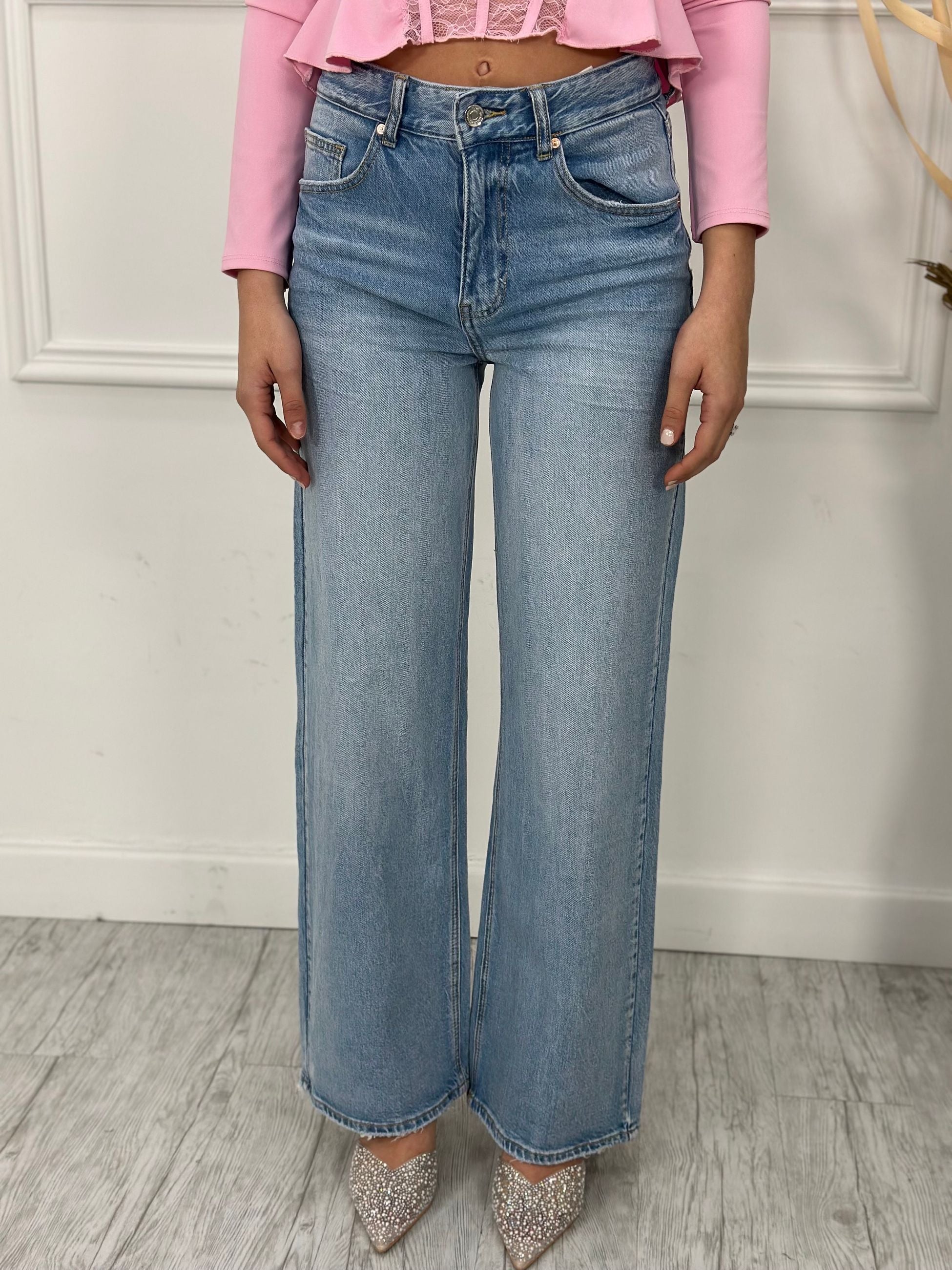 Jeans Palazzo H8000-3 (poco elastico)