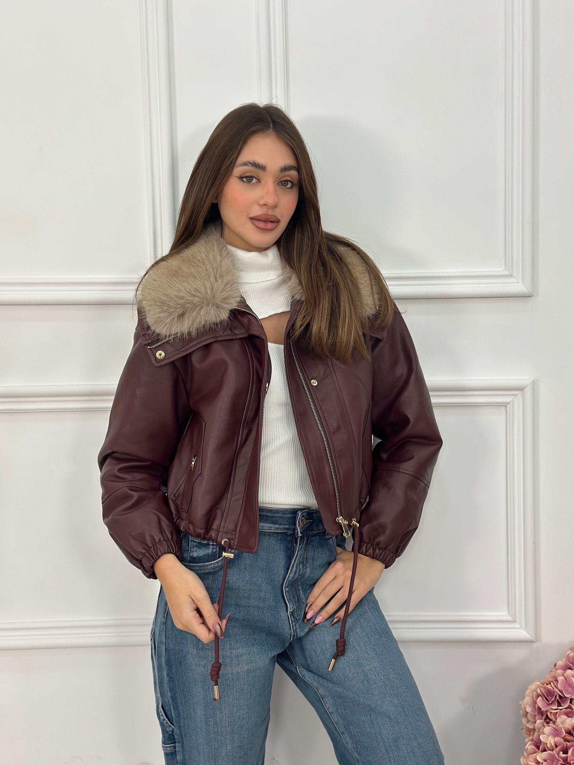 Giubbotto Crop Top Quality S-5636