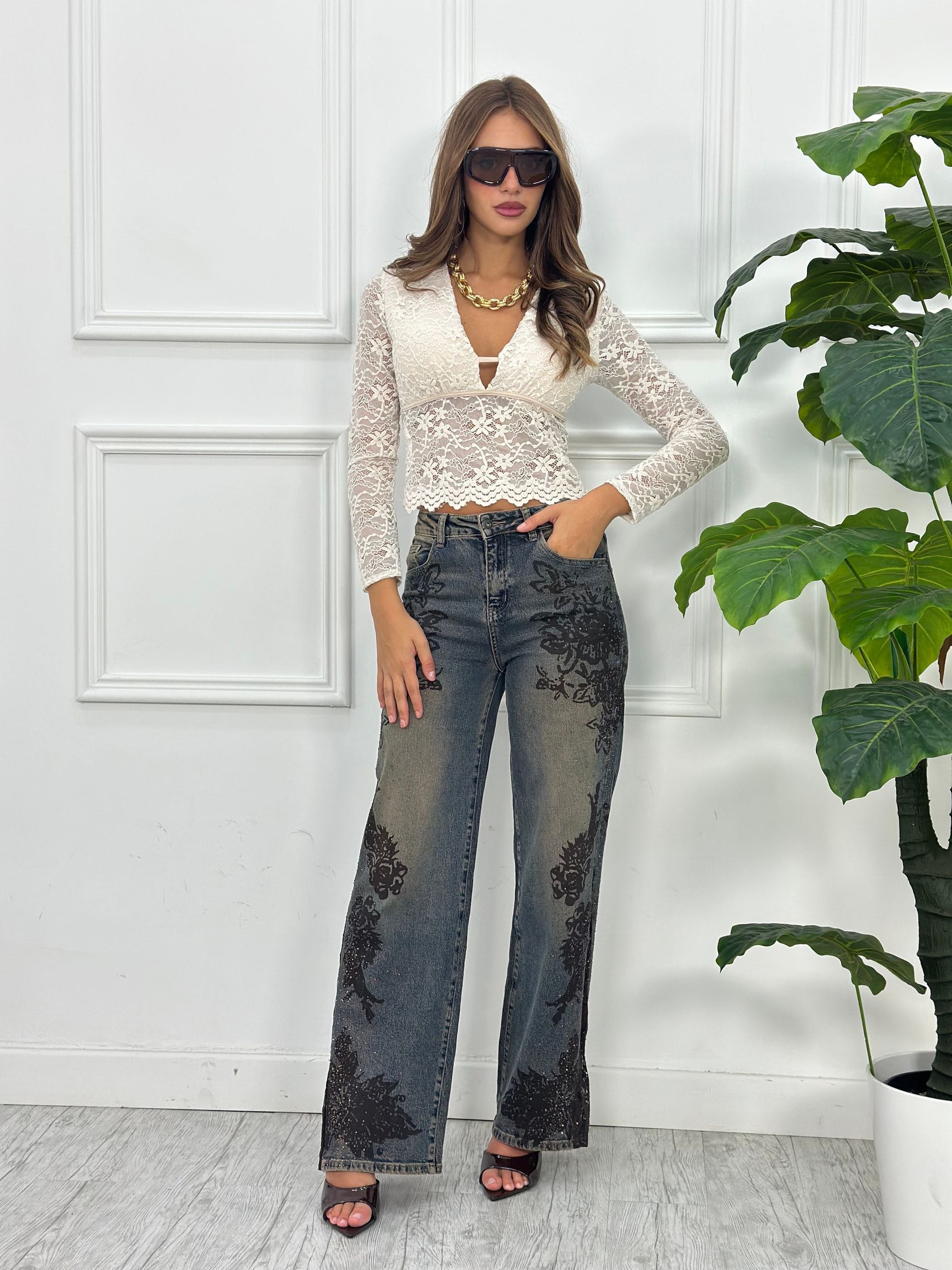 Jeans Palazzo T8109 (elastico)