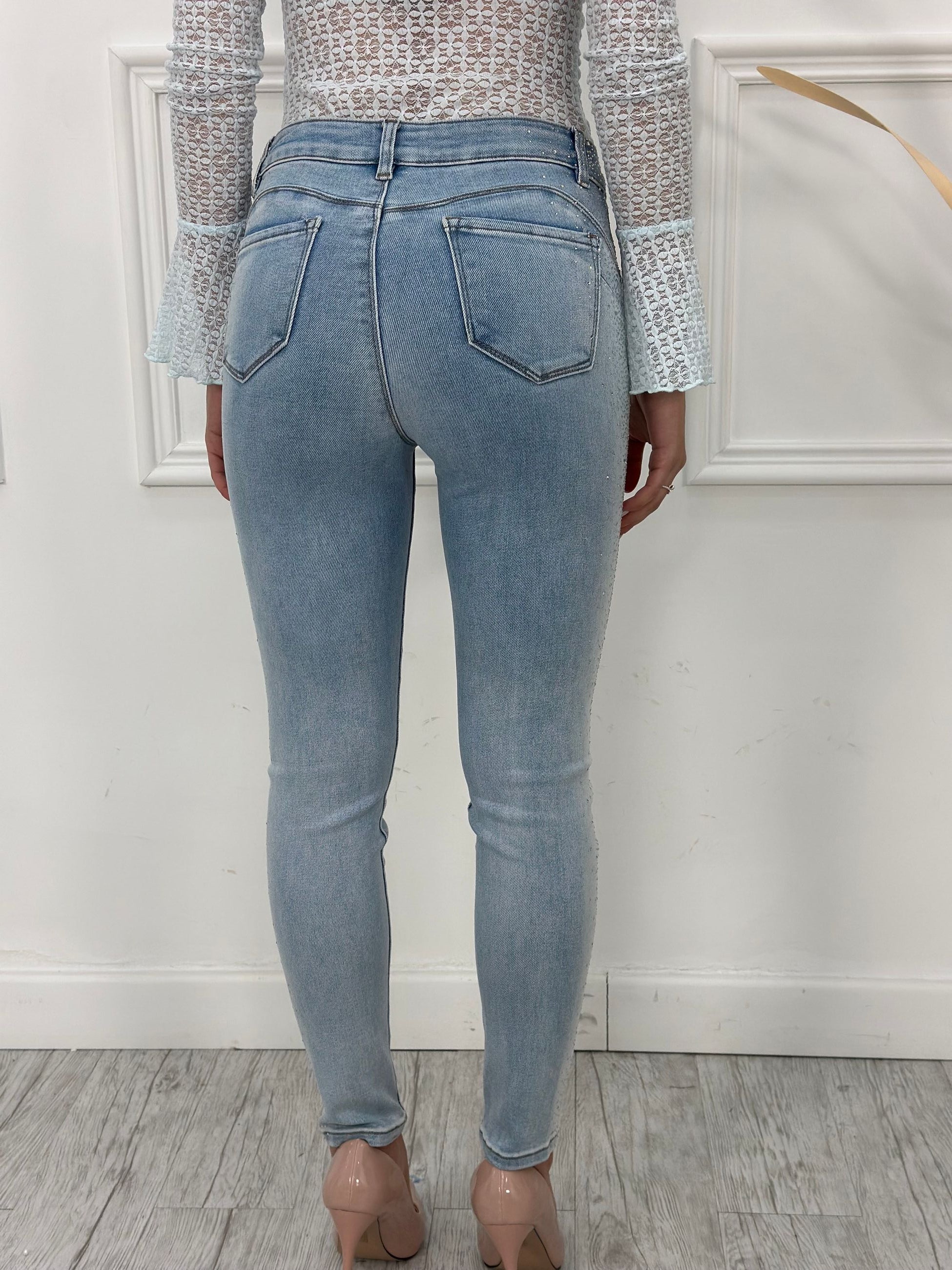 Jeans Push Up brillantini M2355