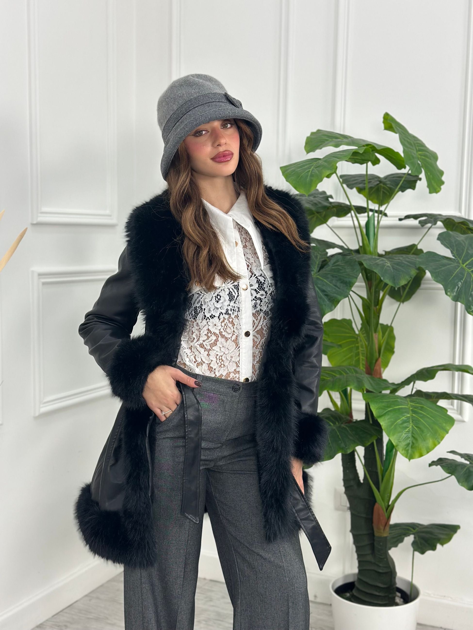 Cappotto Ecopelle Top Quality 25068