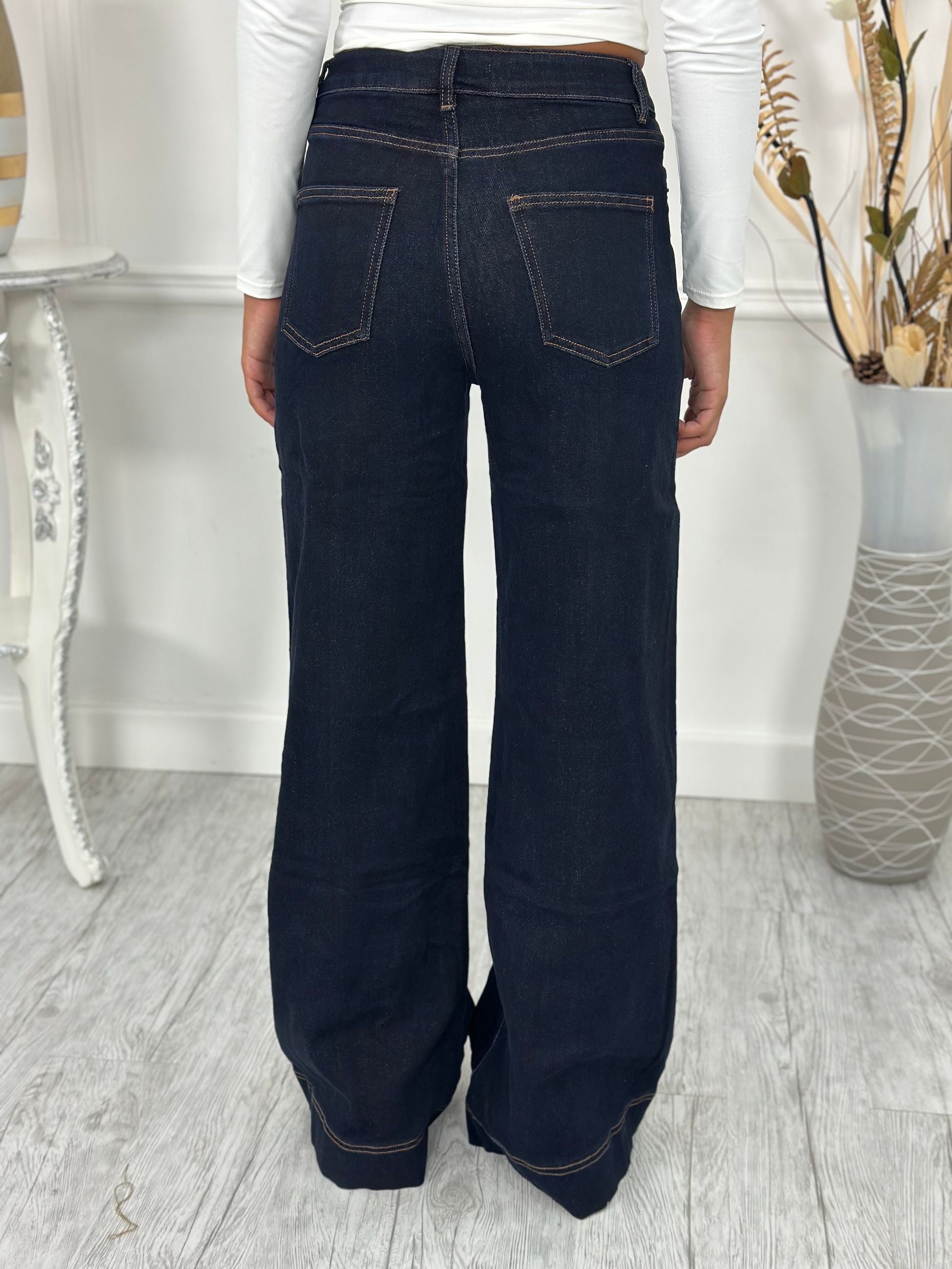 Jeans elastico Palazzo Blue 8829
