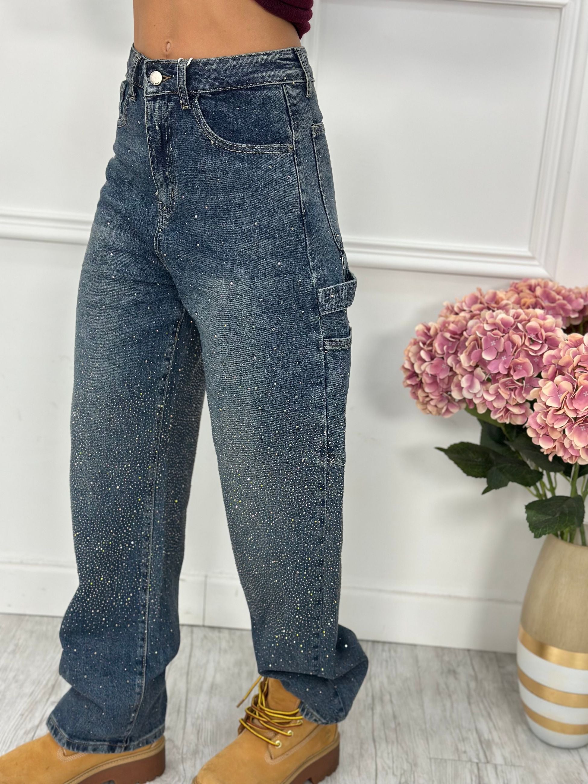 Jeans Balloon Brillantini YW1341 (elastico)