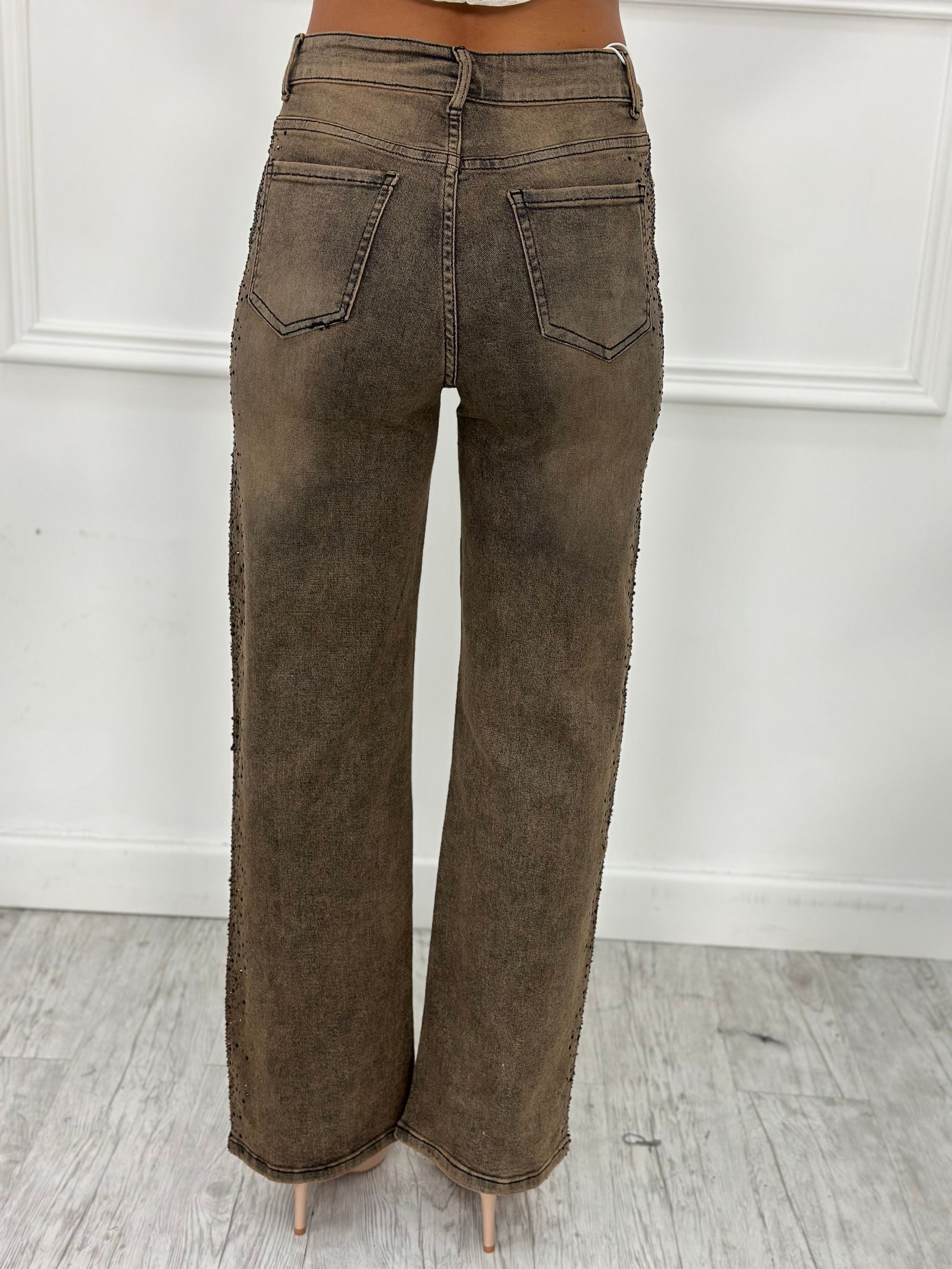 Jeans Palazzo Brillantini XB0056