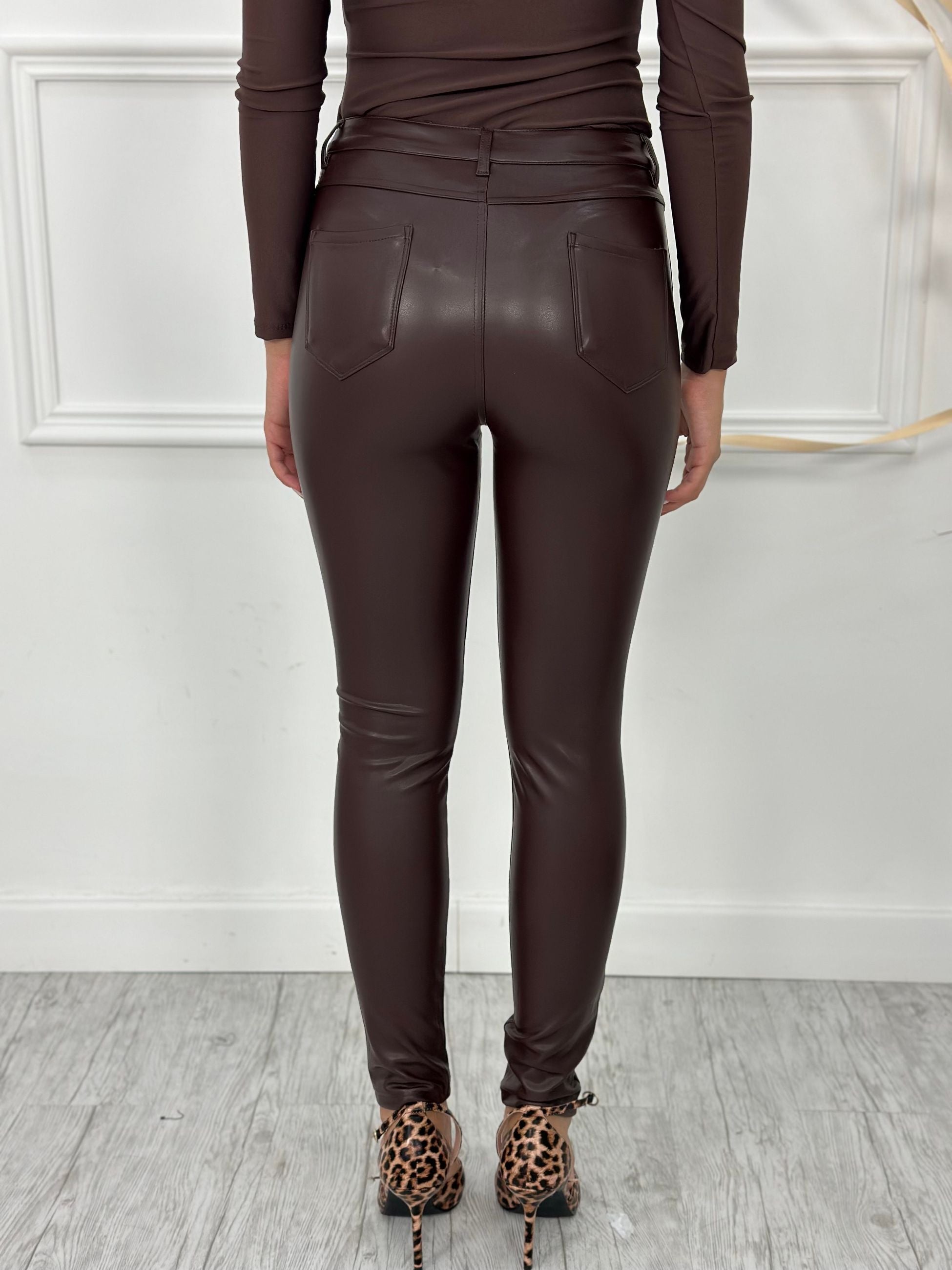 Pantalone Ecopelle elastico VS19050