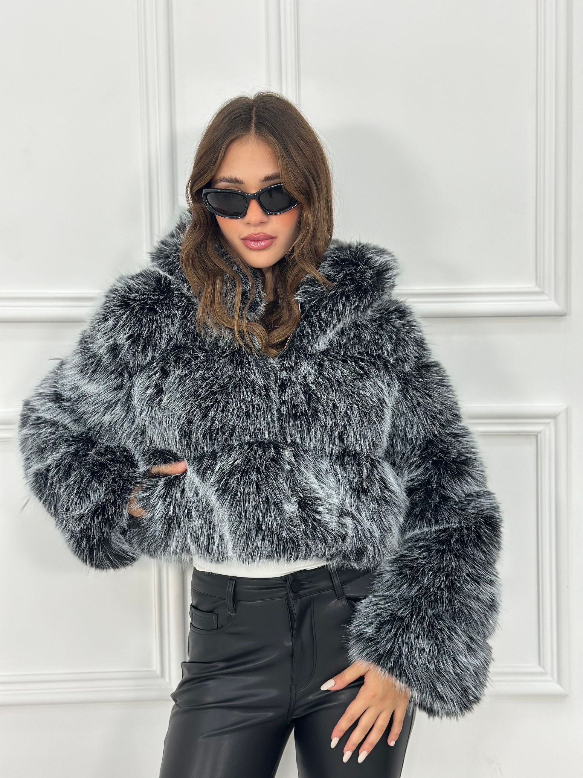 Pelliccia Ice Crop Top Quality 68346