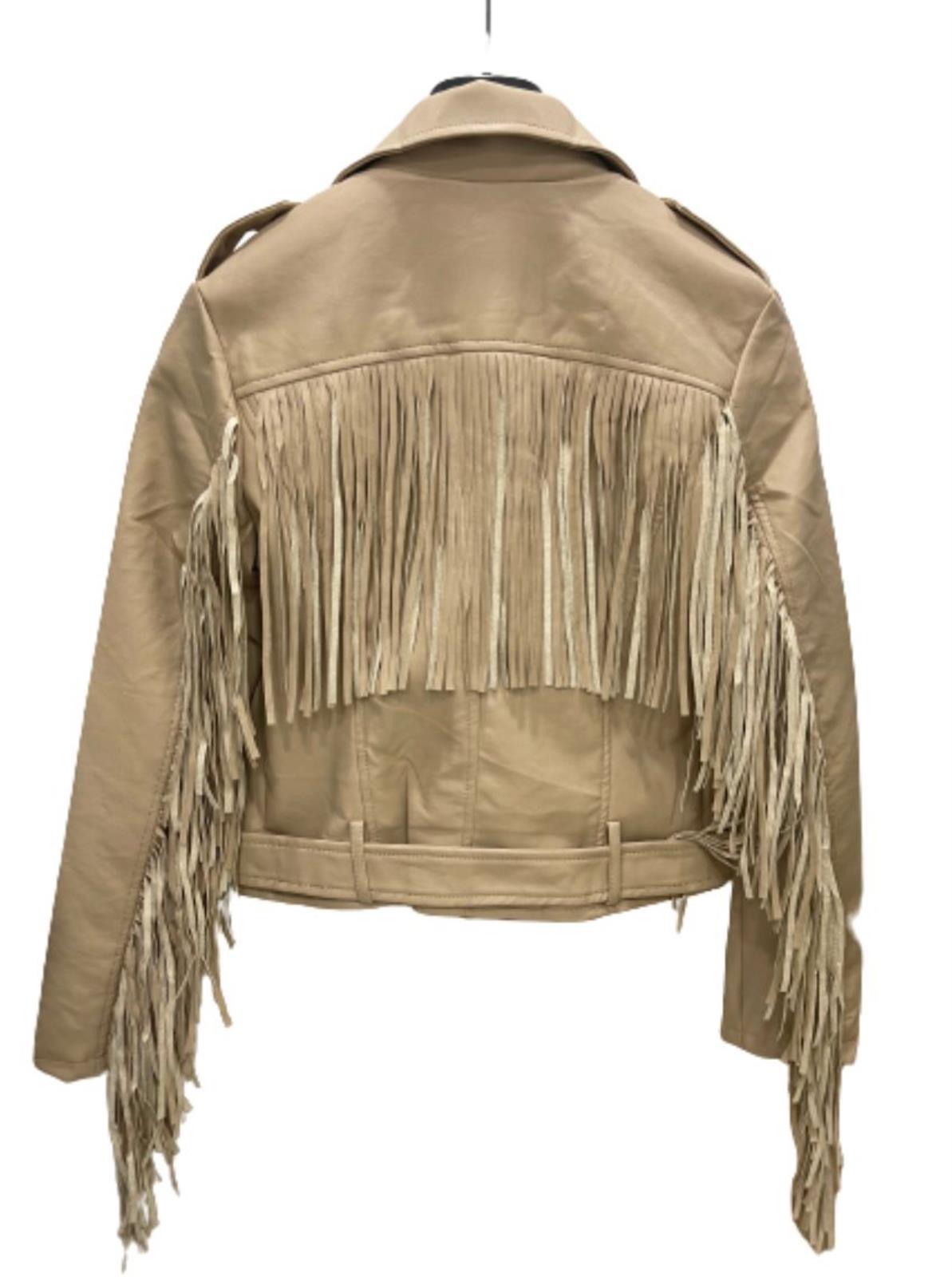 Giubbino chiodo in ecopelle con france