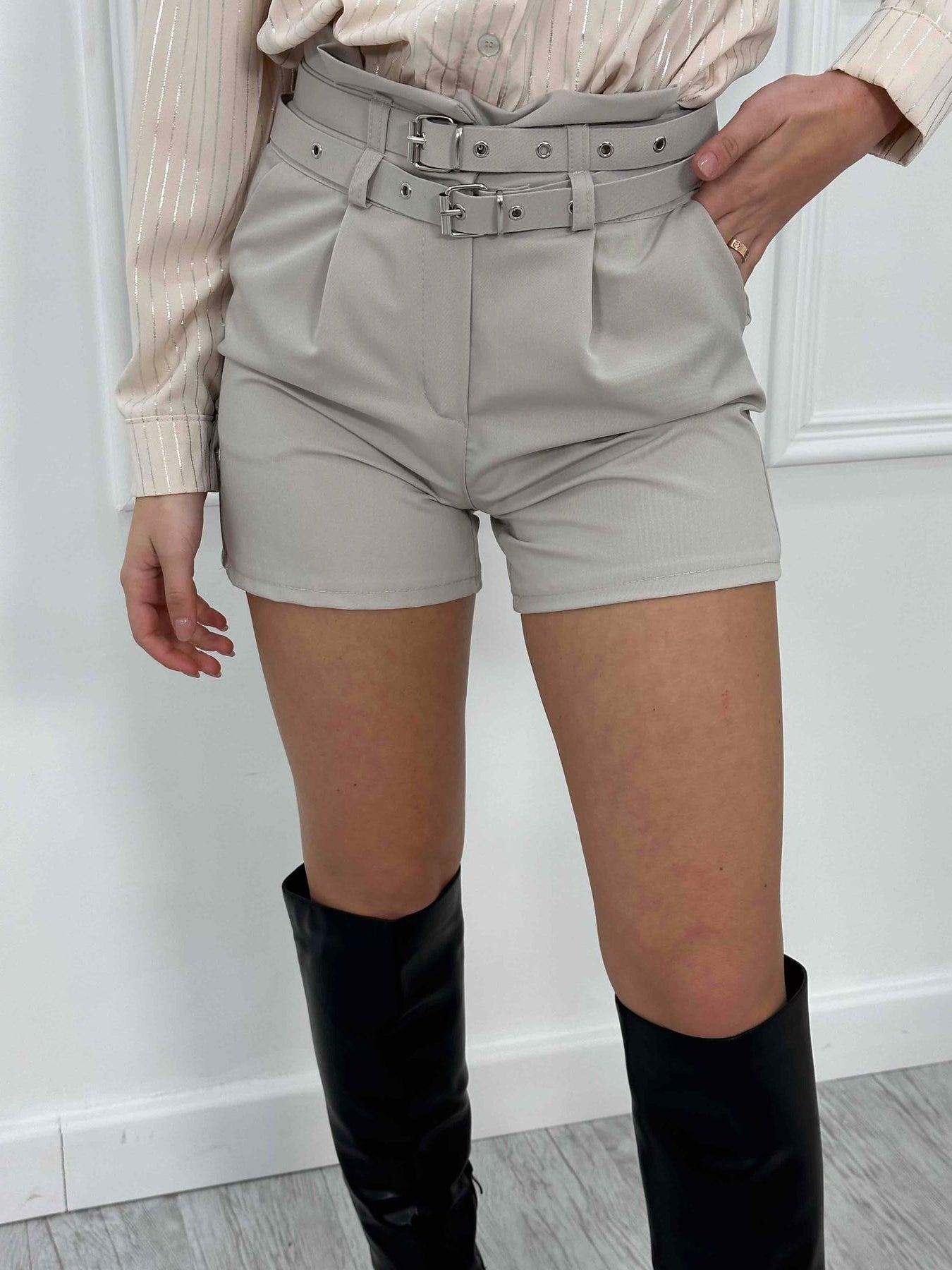 Pantalomcino vita alt doppie cinture EXL17070