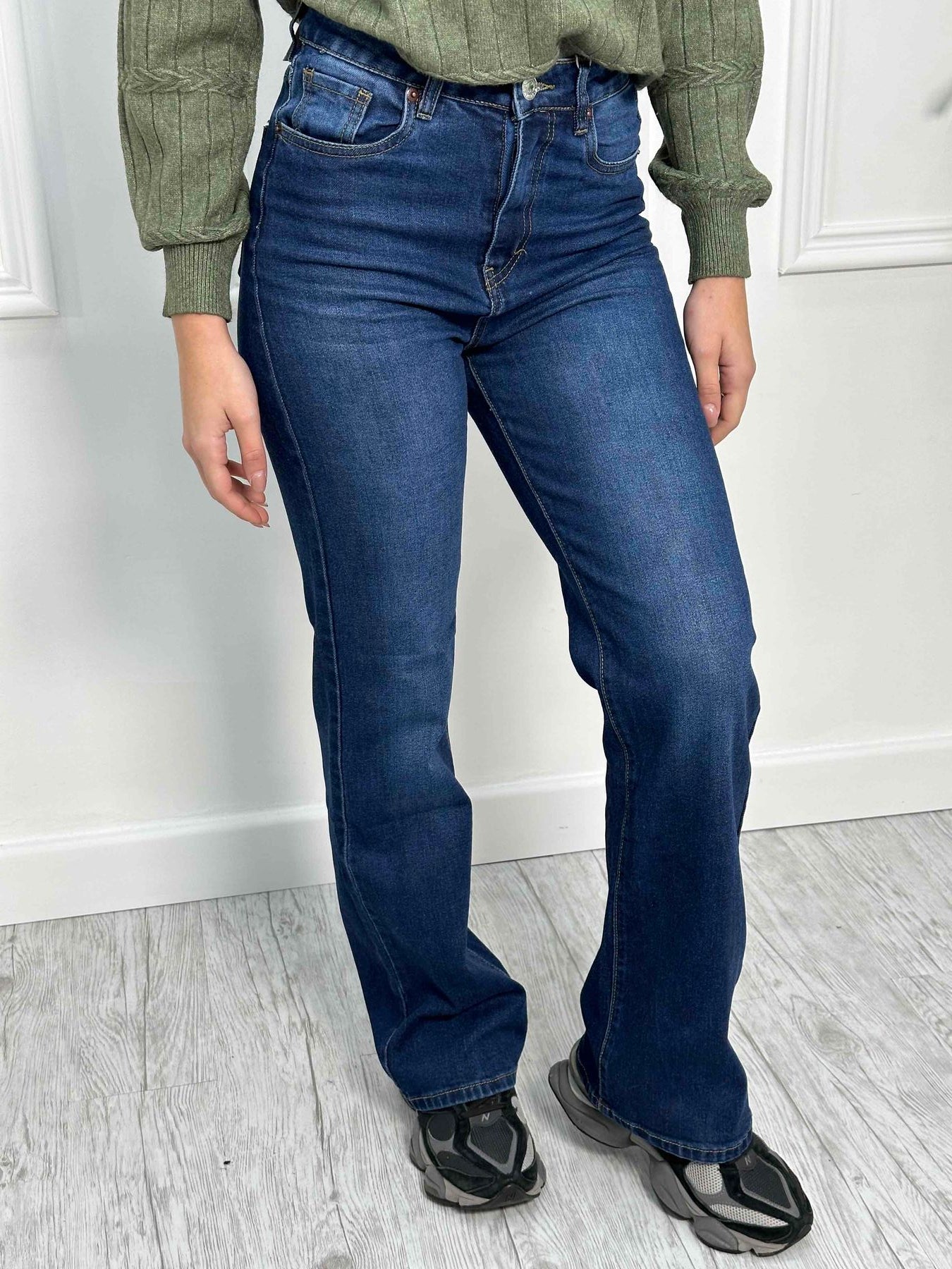 Jeans elastico blue a palazzo CH6222